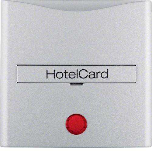 Berker 16401404 Hotelcard-Schaltaufsatz mit Aufdruck und roter Linse S.1/B.3/B.7 alu, matt Mesch Shop