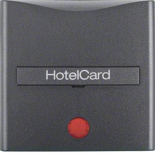 Berker 16401606 Hotelcard-Schaltaufsatz mit Aufdruck und roter Linse S.1/B.3/B.7 anthrazit, matt Mesch Shop