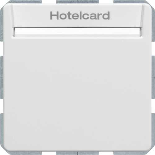 Berker 16406099 Relais-Schalter mit Zentralstück für Hotelcard Berker Q.1/Q.3 polarweiß samt Mesch Shop