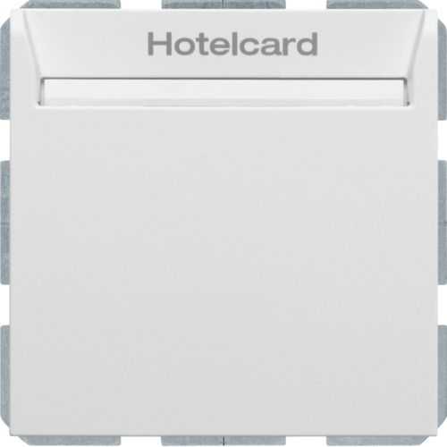 Berker 16409909 Relais-Schalter mit Zentralstück für Hotelcard Berker S.1/B.3/B.7 polarweiß matt Mesch Shop