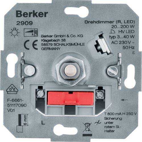 Berker 2909 Drehdimmer (R, LED), Lichtsteuerung Mesch Shop