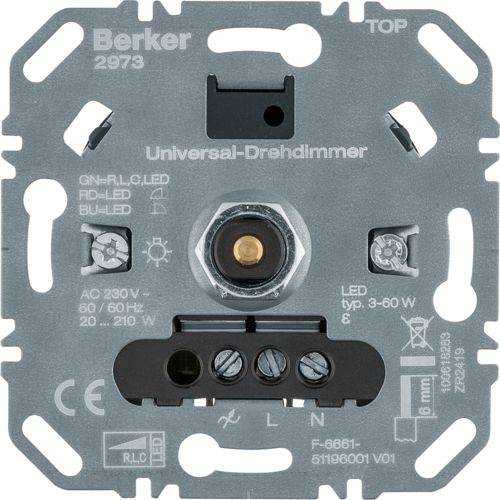 Berker 2973 Universal-Drehdimmer (R, L, C, LED), Lichsteuerung Mesch Shop