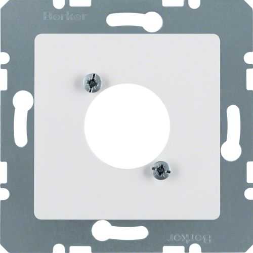 Berker 141209 Zentralplatte für XLR-Rundsteckverbinder D-Serie polarweiß, glänzend Mesch Shop