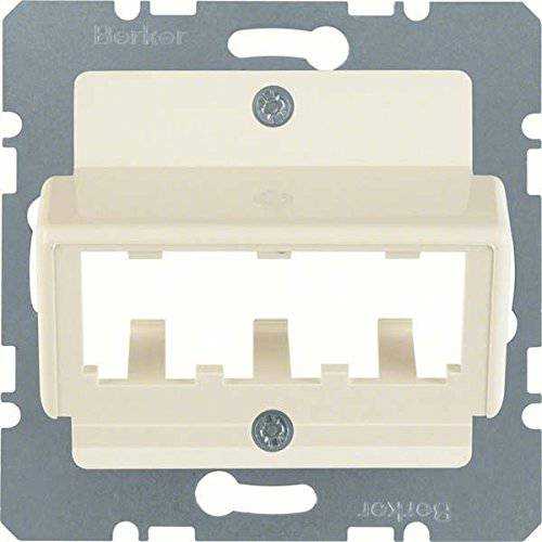 Berker 142702 Zentralplatte für 3 MINI-COM Module Zentralplattensystem weiß, glänzend Mesch Shop