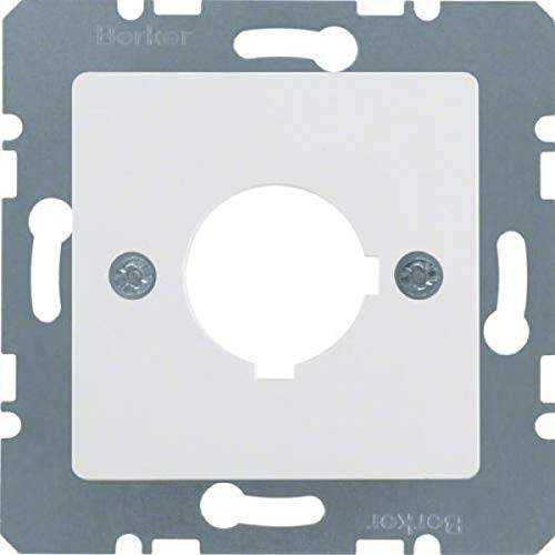 Berker 143209 Zentralplatte für Melde- und Befehlsgerät Ø 22,5 mm polarweiß, glänzend Mesch Shop