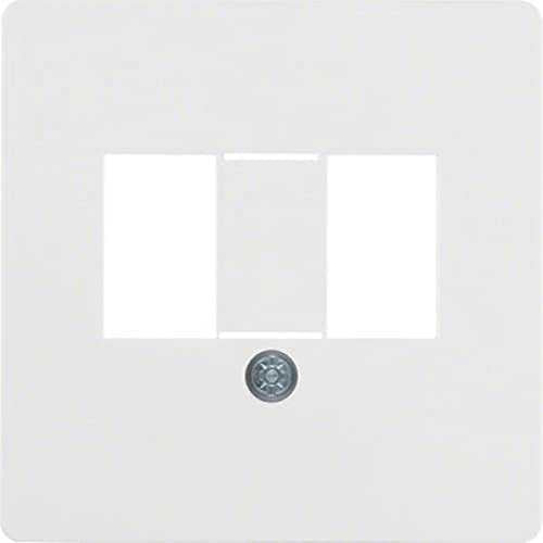 Berker 145809 Zentralplatte mit TAE Ausschnitt Zentralplattensystem polarweiß, glänzend Mesch Shop