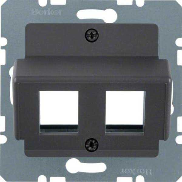 Berker 14631606 Zentralplatte für AMP Modular Jacks Zentralplattensystem anthrazit matt/samt Mesch Shop