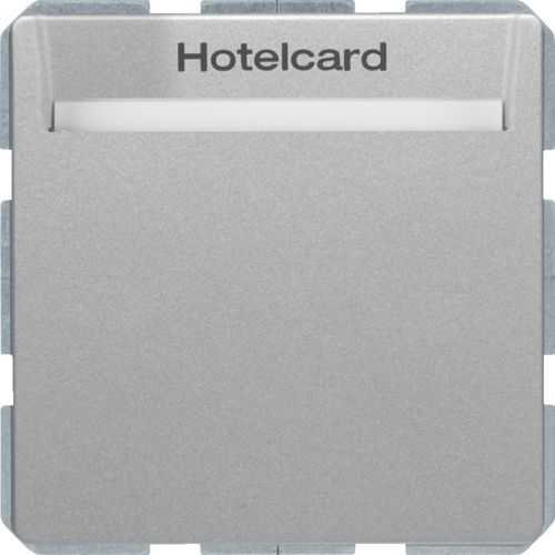 Berker 16406094 Relais-Schalter mit Zentralstück für Hotelcard Berker Q.1/Q.3 alu samt, lackiert Mesch Shop