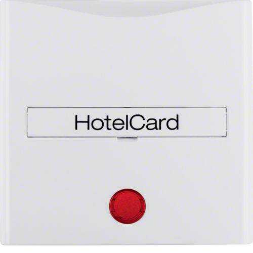 Berker 16408989 Hotelcard-Schaltaufsatz m. Aufdruck und roter Linse S.1/B.3/B.7 polarweiß glänz. Mesch Shop