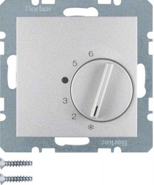 Berker 20261404 Temperaturregler mit Wechsler und Zentralstück S.1/B.3/B.7 alu, matt Mesch Shop