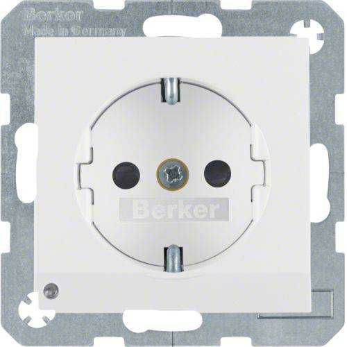 Berker 41091909 Steckdose SCHUKO mit LED-Orientierungslicht S.1/B.3/B.7 polarweiß, matt Mesch Shop
