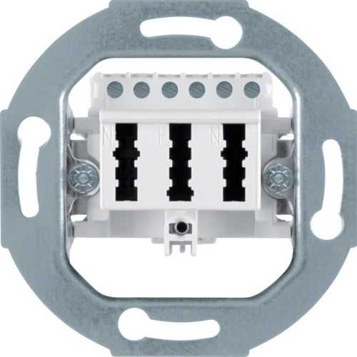 Berker 450009 TAE-Steckdose 3 x 6NFN Modul-Einsätze polarweiß, matt Mesch Shop