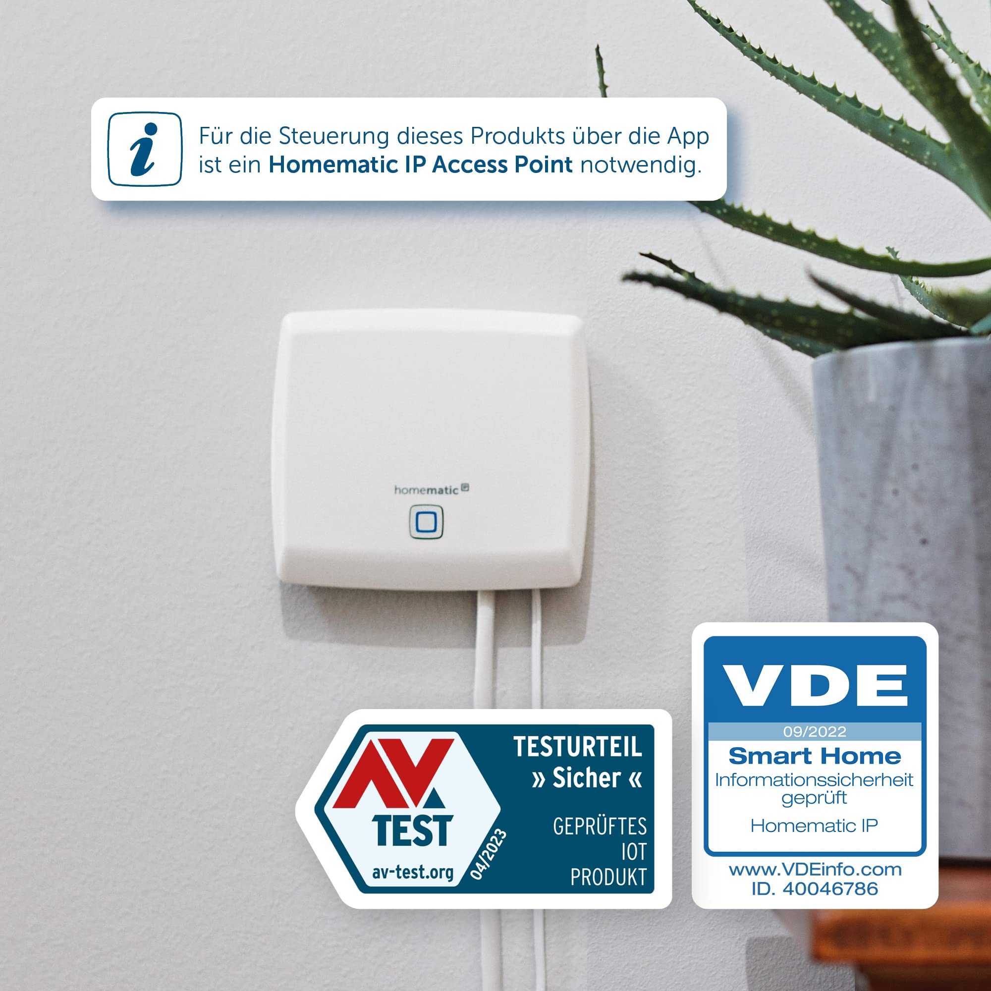 Homematic IP Smart Home Wassersensor - Zuverlässige Alarmierung bei Feuchtigkeit und Wasser Mesch Shop